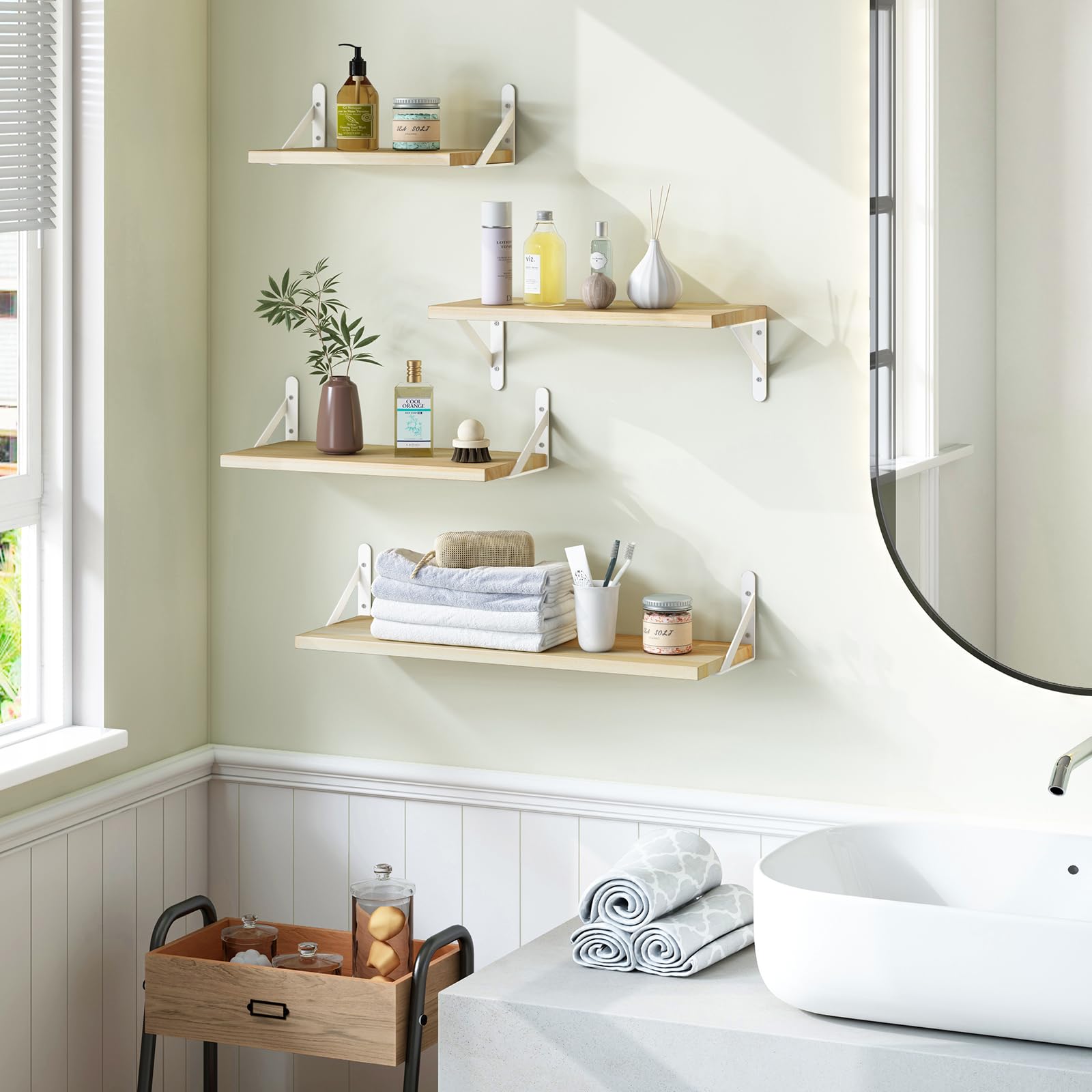 YGEOMER floating shelves assembly and installation guide