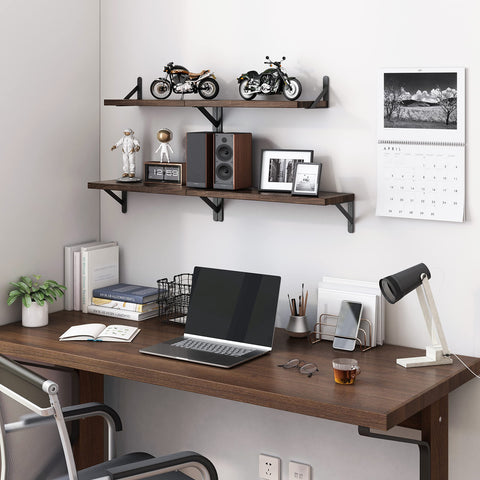 Small YGEOMER shelf in dark brown suitable for keys and trinkets