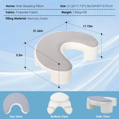 YGJT Side Sleeper Pillow cervical spine support enhances neck comfort