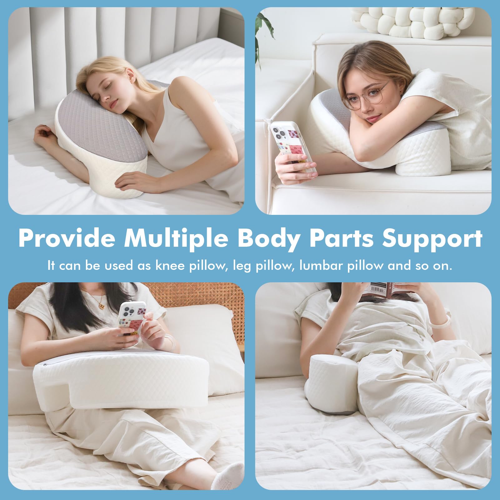 YGJT Side Sleeper Pillow ear-comfort inner liner reduces ear pressure