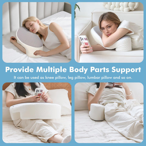 YGJT Side Sleeper Pillow ear-comfort inner liner reduces ear pressure
