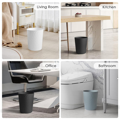 YGJT small trash can 3-pack, side view, fits beside desks or counters.