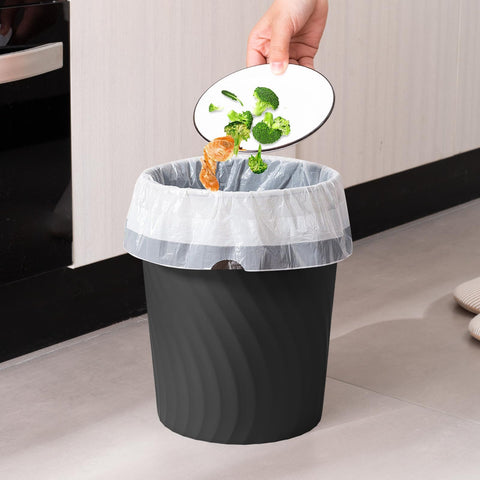 YGJT three-pack black trash can under-sink placement for versatile storage use.