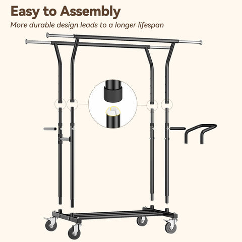YGleeao bottom shelf holds folded items securely.