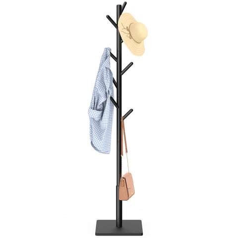 YheenLf coat rack with stable square base offering solid support.