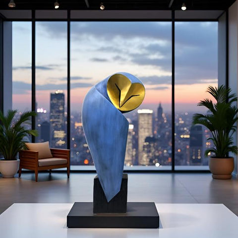 YHHRESINHOME handmade owl decorative statue showcases unique craftsmanship.