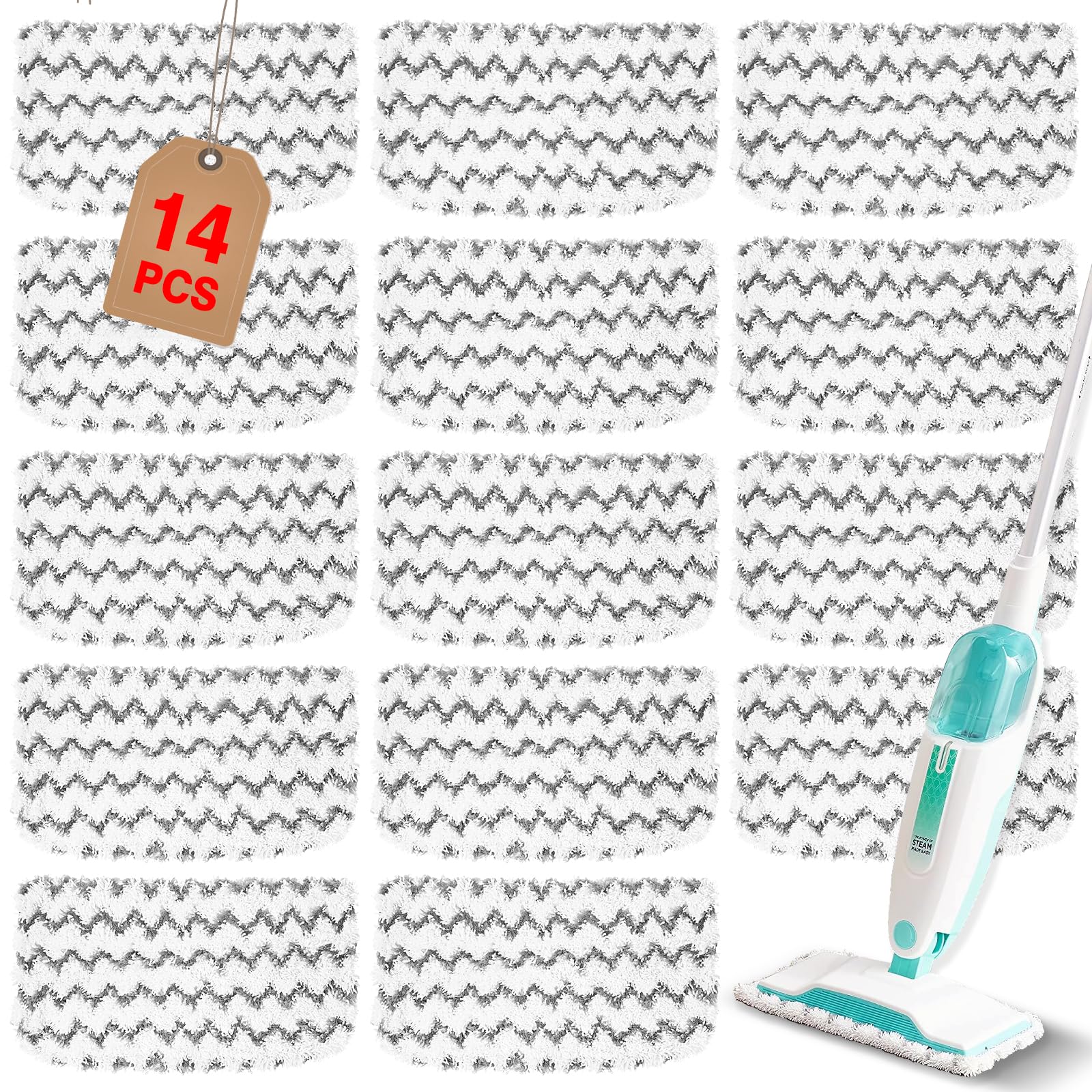 YHOVID steam mop pad for S1000 series shows perfect fit on the mop head