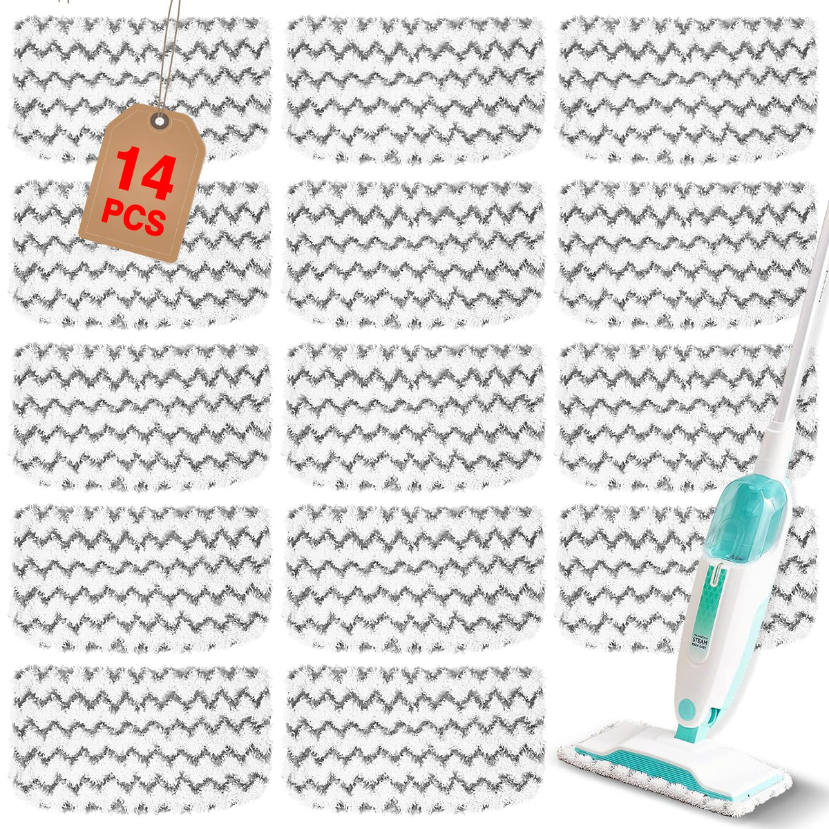 YHOVID steam mop pad for S1000 series shows perfect fit on the mop head