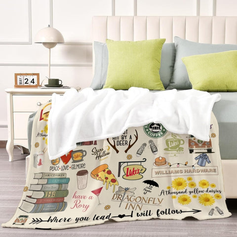 YiCoogius flannel fleece throw on sofa showcases versatile cozy living room setup.