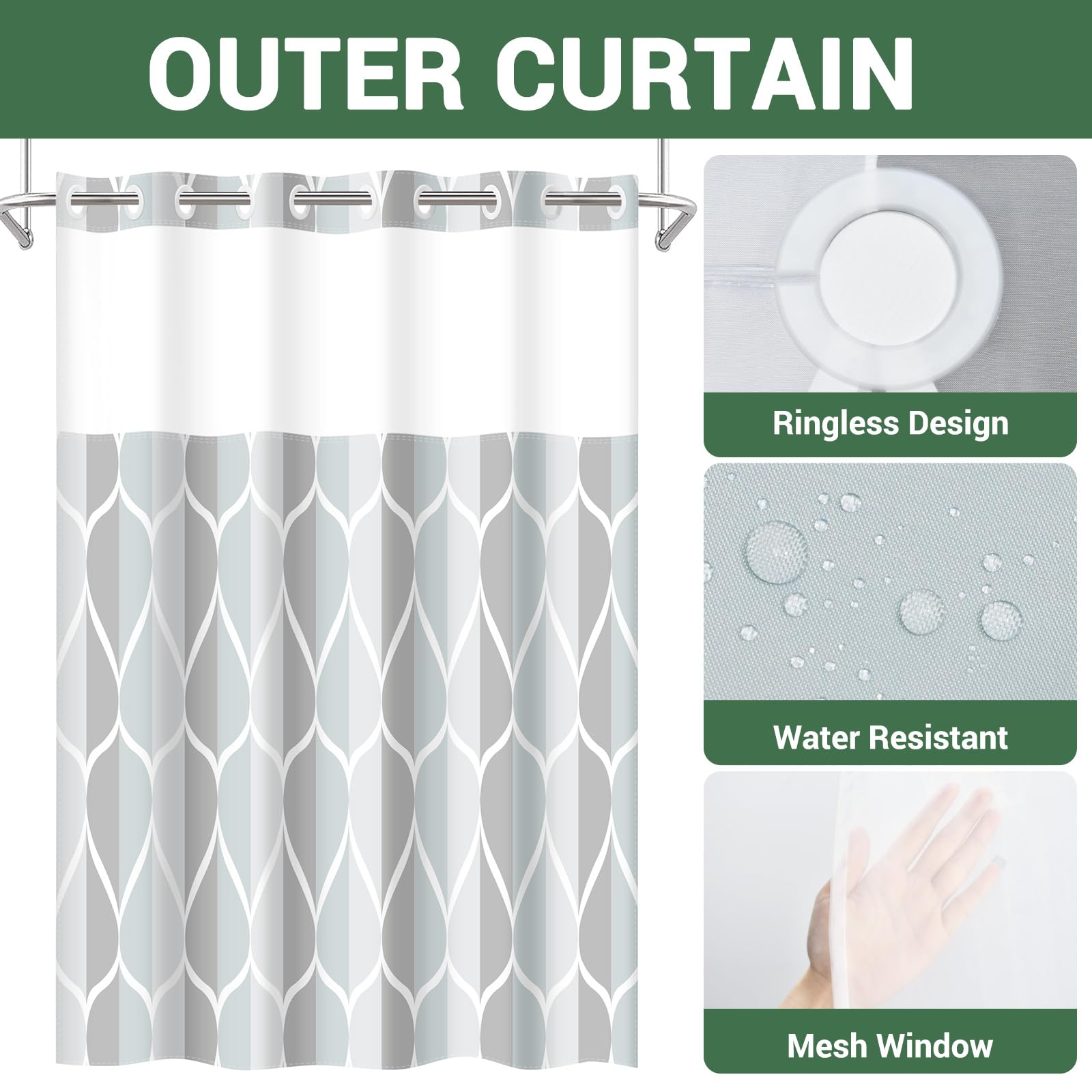 Yiatn machine washable curtain simplifies cleaning and maintenance.