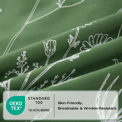 Yibeizi botanical rustic pattern bed sheets enhance boho vibes and calm nights.