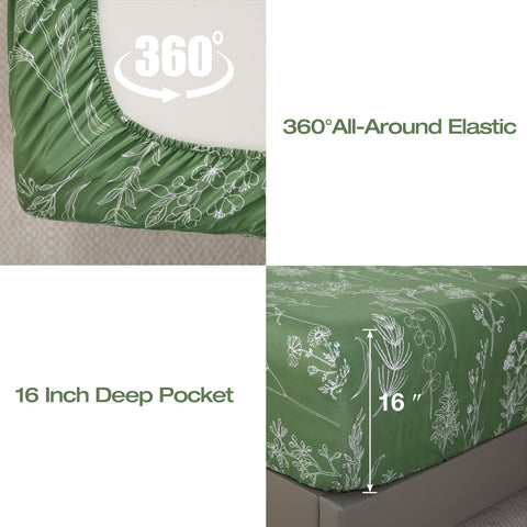 Yibeizi deep-pocket fitted sheet fits mattresses up to 16 inches smoothly.