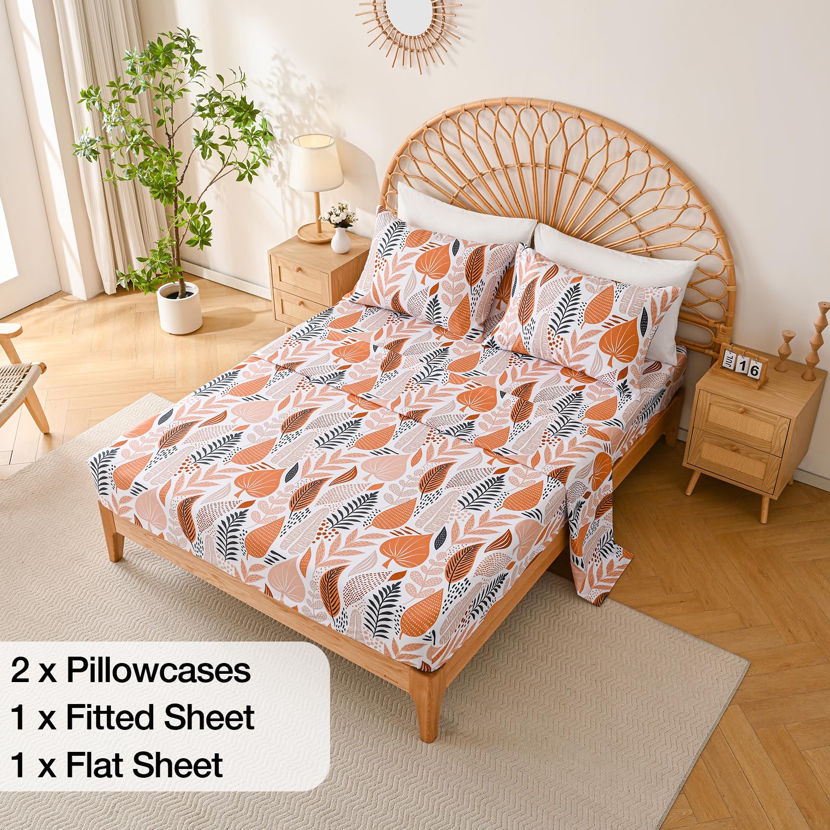 Yibeizi deep-pocket fitted sheet for mattresses up to 16 inches