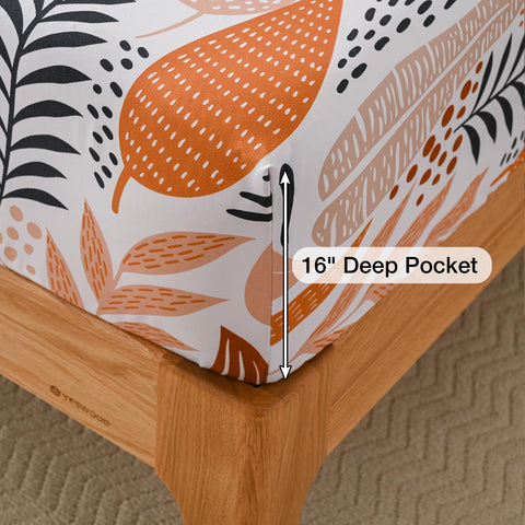Yibeizi botanical print pillowcases complement the set and keep pillowcases coordinated