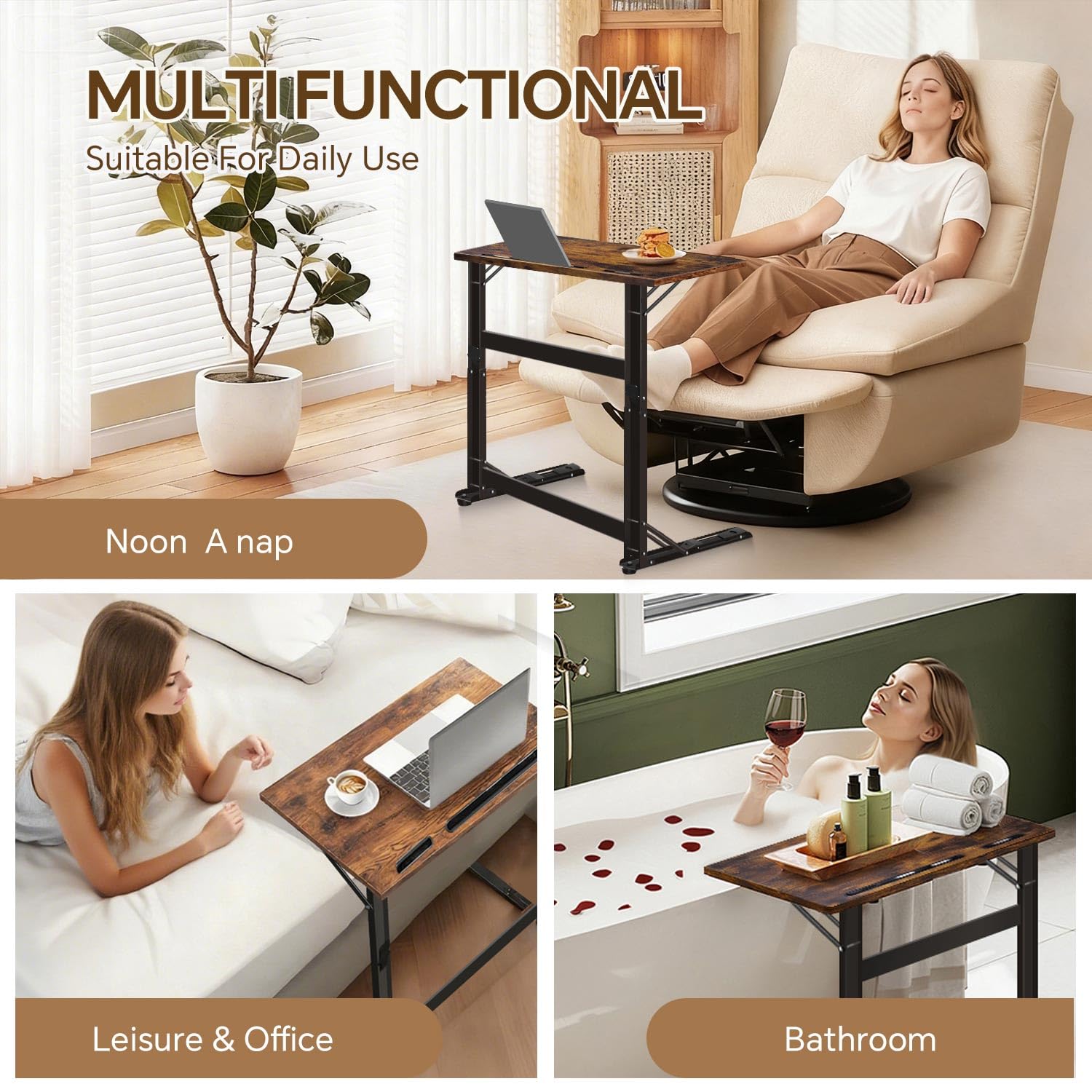 YIBOLIN'S Couch Table Tray doubles as a laptop stand and snack station.