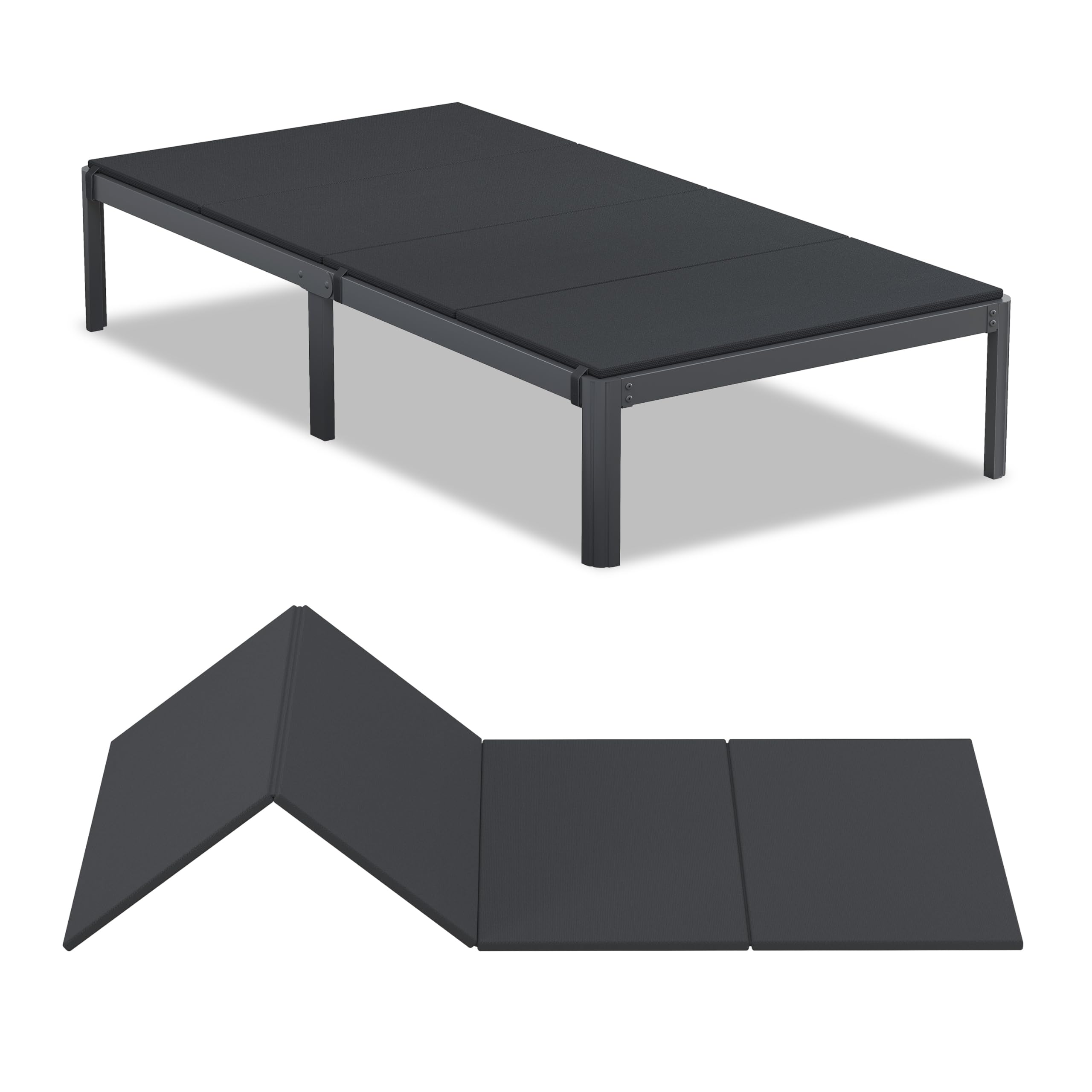 Yicensen bunkie board measures 75 by 36 inches for standard twin beds.