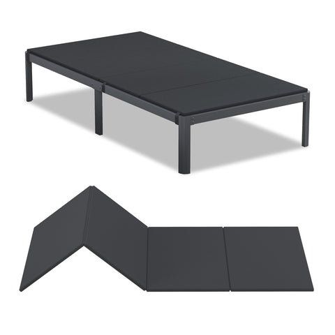 Yicensen bunkie board measures 75 by 36 inches for standard twin beds.