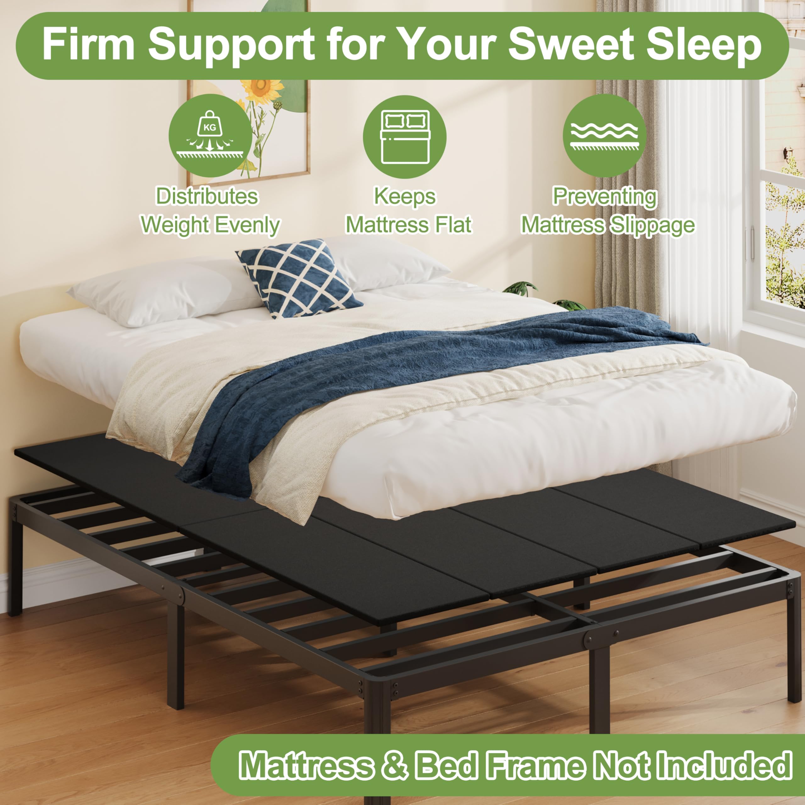 Yicensen bunkie board moisture-resistant design supports a fresh sleep space.
