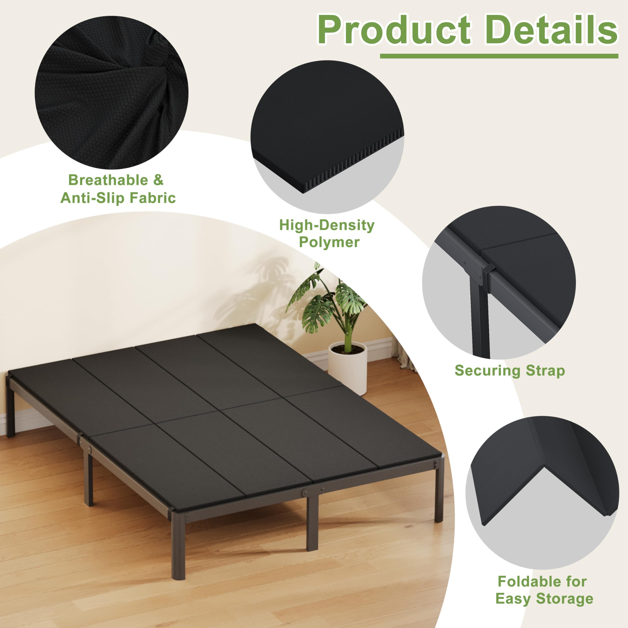 Yicensen bunkie board quiet operation minimizes noise from slats.