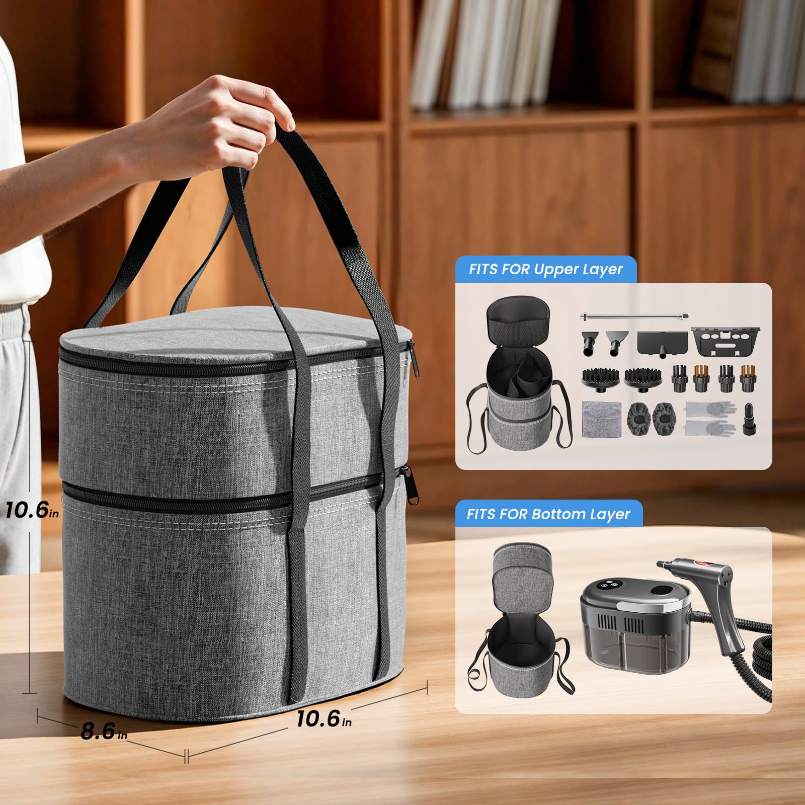 YICHENGDA steam cleaner 6-level adjustable handle for comfortable control