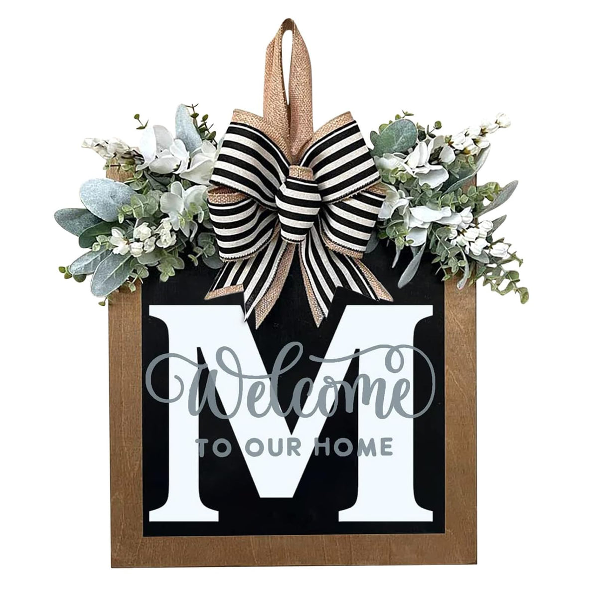 YICORIP last-name wreath on door enhances year-round curb appeal with personalized charm.