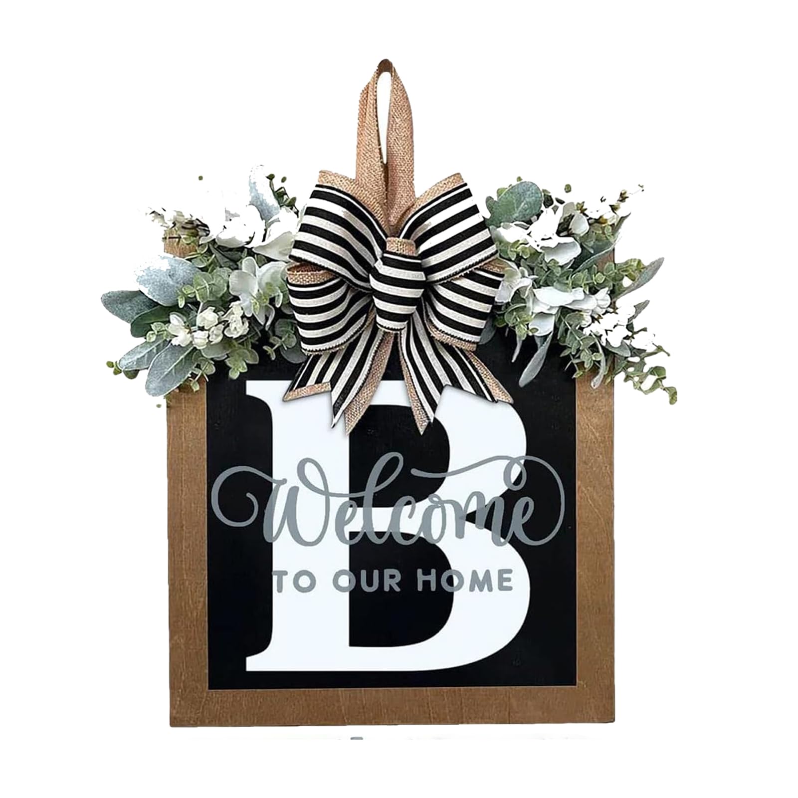 YICORIP monogram front door wreath adds curb appeal with personalized initials