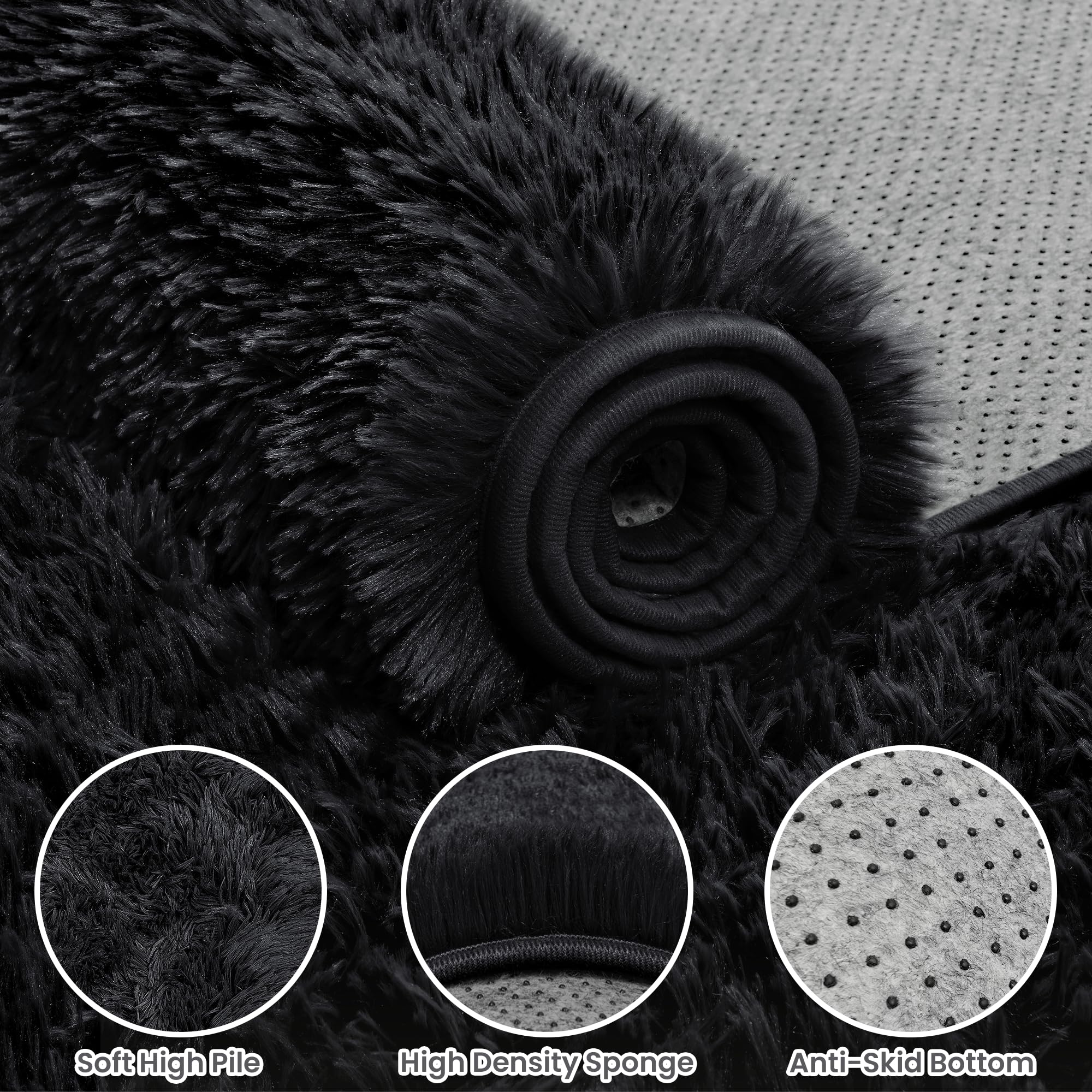 Yidanamy easy-clean rug design suitable for vacuuming or gentle washing.