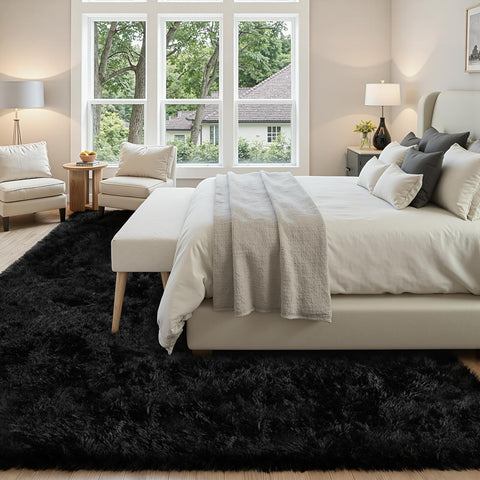 Yidanamy rug bottom with anti-slip dots keeps it in place.