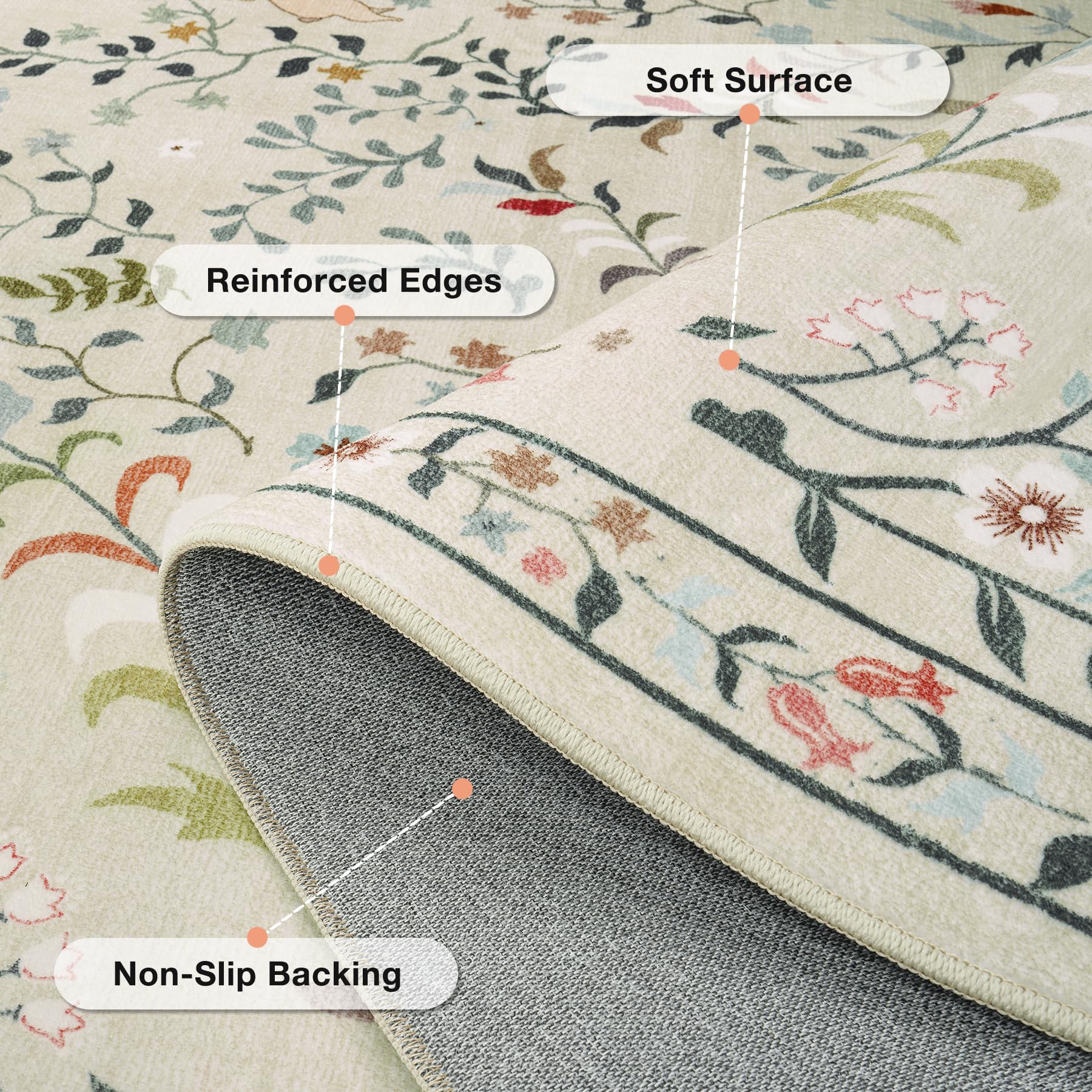 Nursery scene with Yidanamy 5x7 rug providing a safe play surface