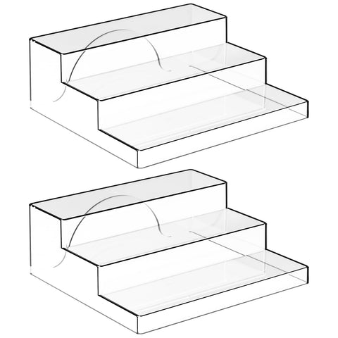 Yieach 3-tier acrylic display stand showcases cupcakes clearly, saving counter space and boosting visibility.