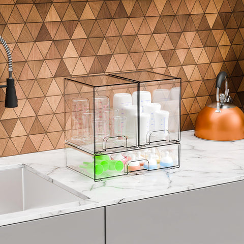 Yieach stackable design saves counter space and adapts to layouts.