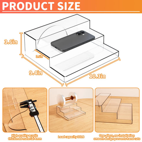 Yieach clear acrylic perfume shelf keeps fragrances organized with a floating, crystal-clear look.