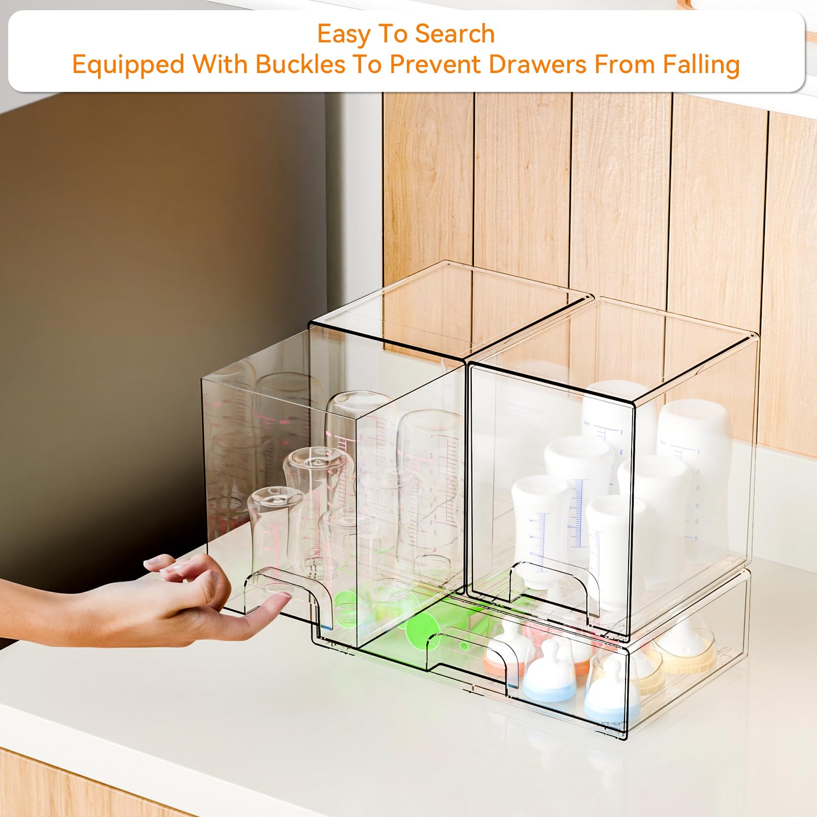 Yieach dustproof bin protects items from dust and spills.
