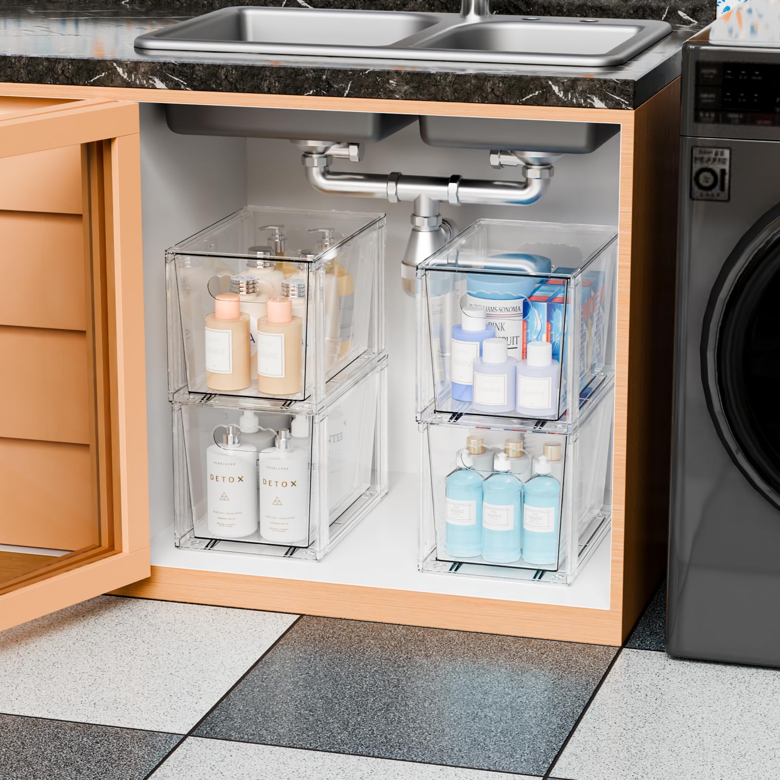 Yieach pull-out drawer in use for easy access and organization