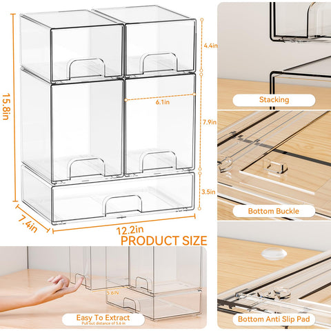 Yieach tall bin drawer holds pacifiers within easy reach