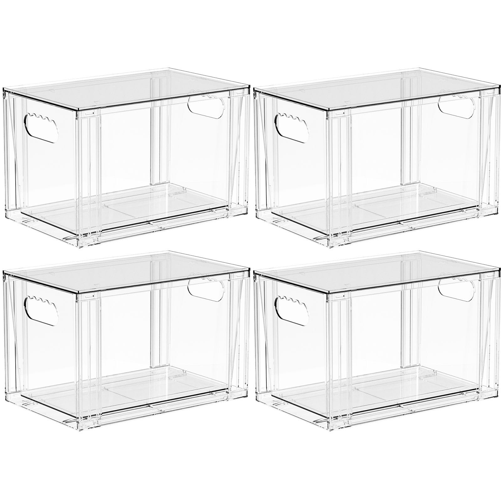 Yieach transparent storage bin highlights contents at a glance.