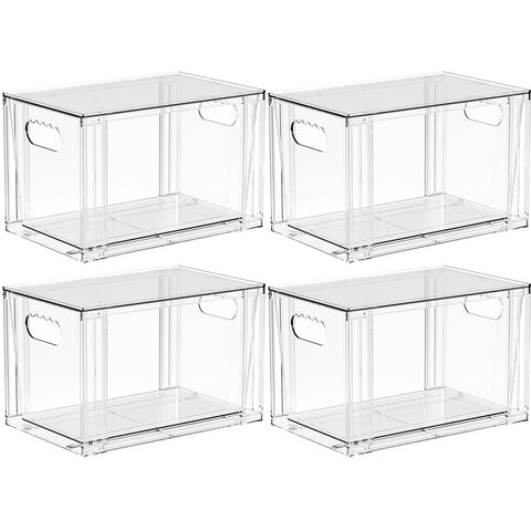 Yieach transparent storage bin highlights contents at a glance.