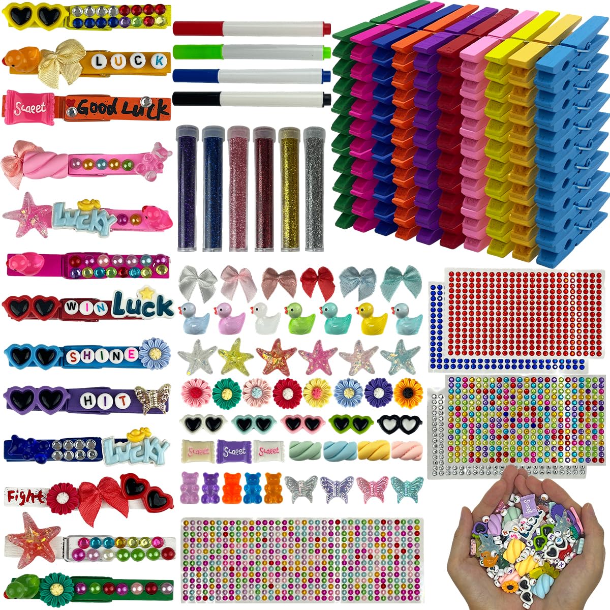 Yigney Cheer Pins clip multicolor for versatile team gear and locker decor
