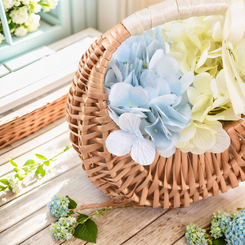Yiheini flower girl basket set of 2 for coordinated decor