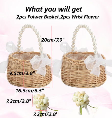 Yiheini versatile wicker basket for storage or gifts