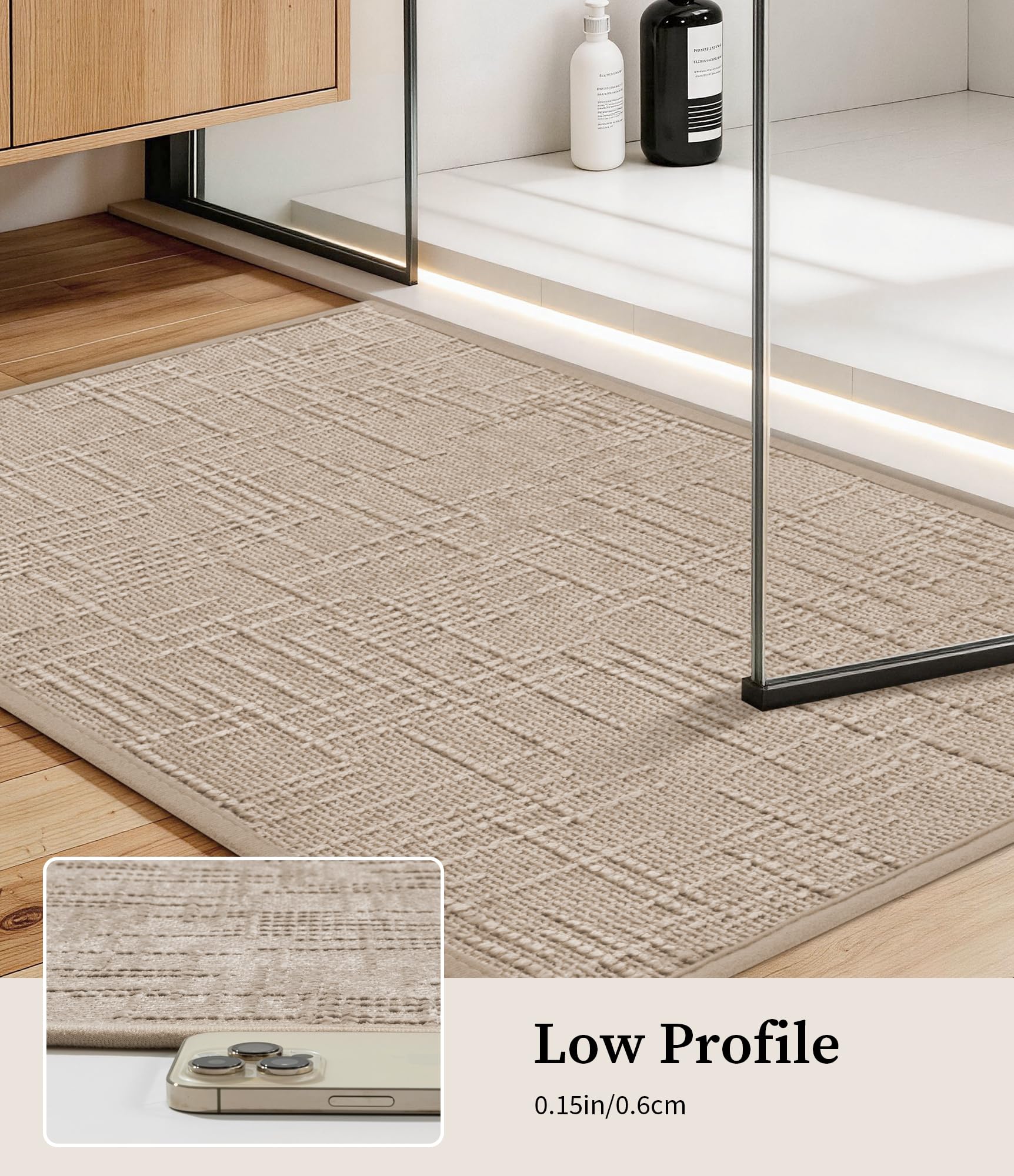 YIHOUSE 16x24 bath rug ideal near sinks and showers for protection