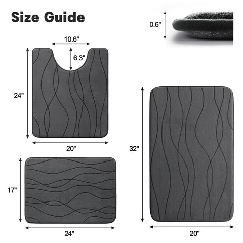 YIHOUSE absorbent bath mat quickly soaks water from feet
