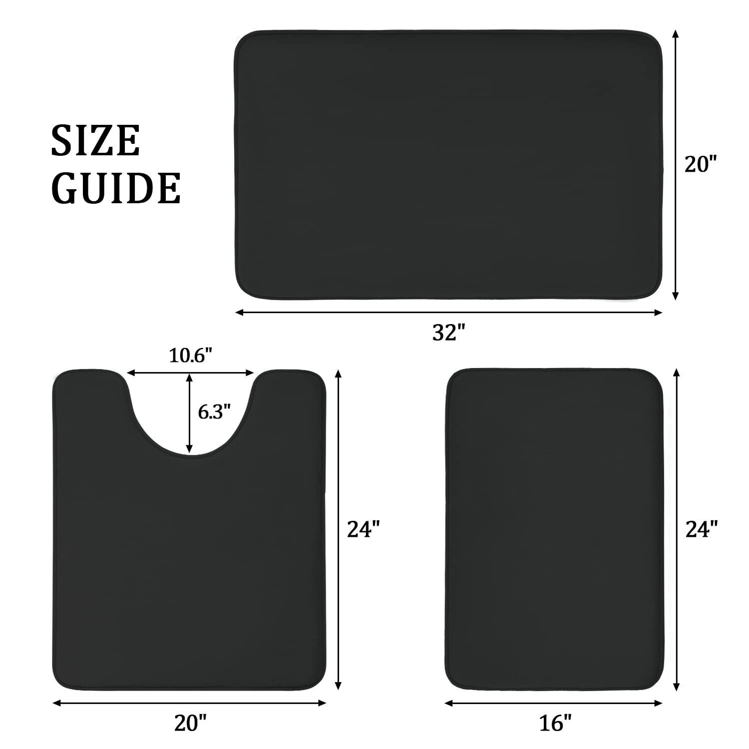 YIHOUSE memory foam bath mat uses absorbent surface to dry floors quickly