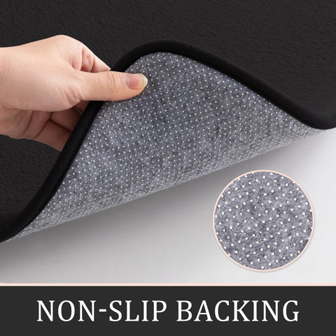 YIHOUSE anti-slip backing detail prevents slipping on tile floors