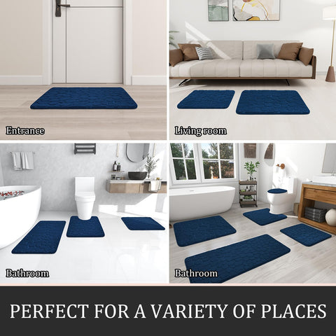 YIHOUSE anti-slip dots backing keeps rug steady on tile or wood floors.