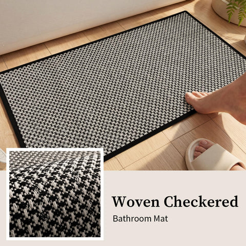 YIHOUSE non-slip backing provides secure grip on wet bathroom floors