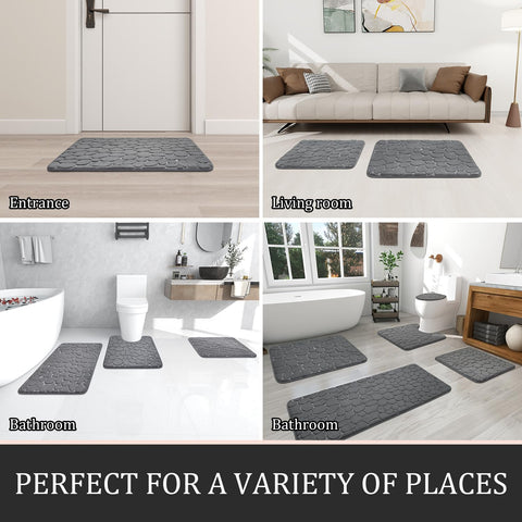 YIHOUSE bath rug protects wood and tile floors from moisture