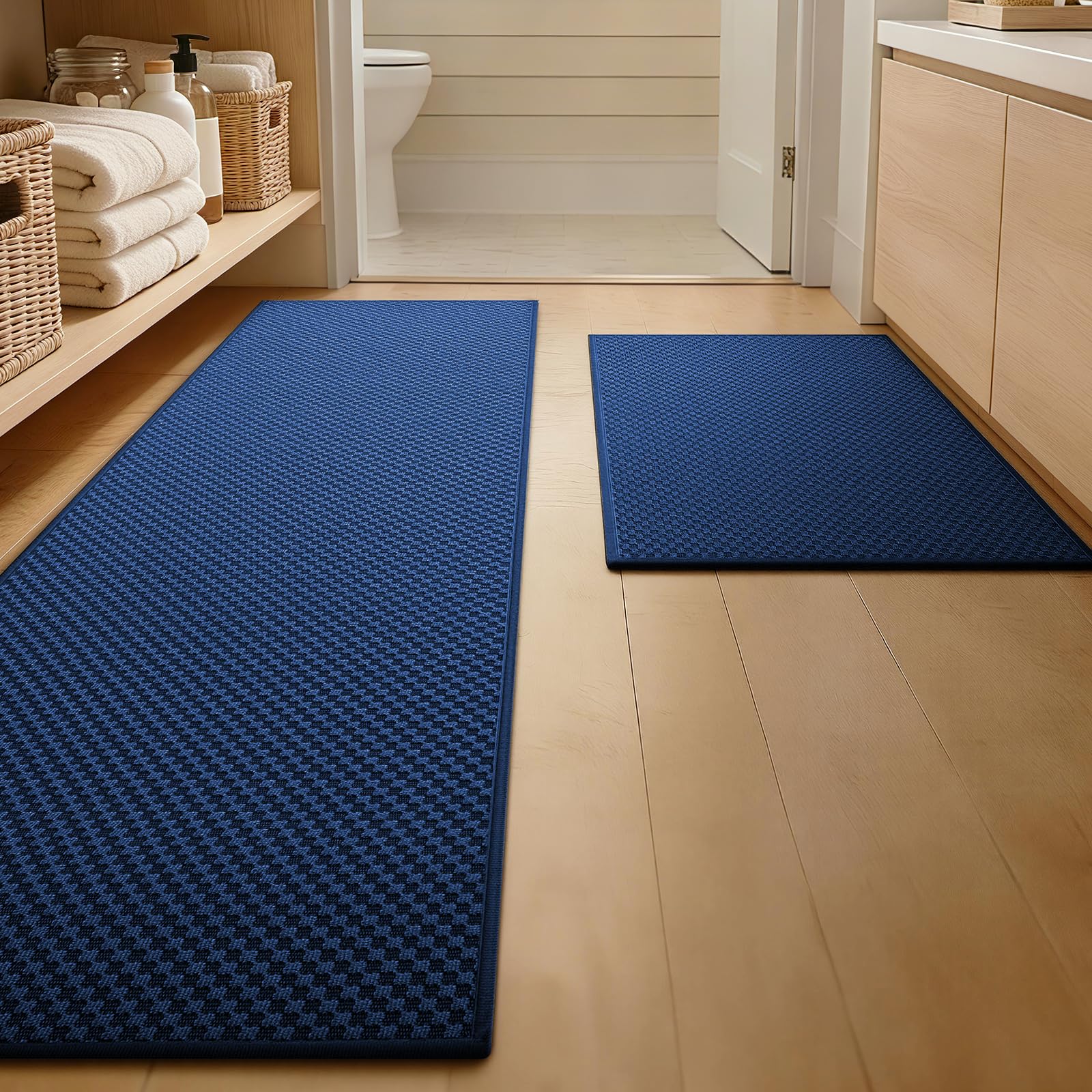 YIHOUSE bath rug set 17x24 absorbs moisture quickly to keep floors dry.