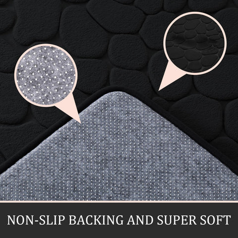 YIHOUSE bath mat 24x17 highlights quick water absorption and quick-dry surface