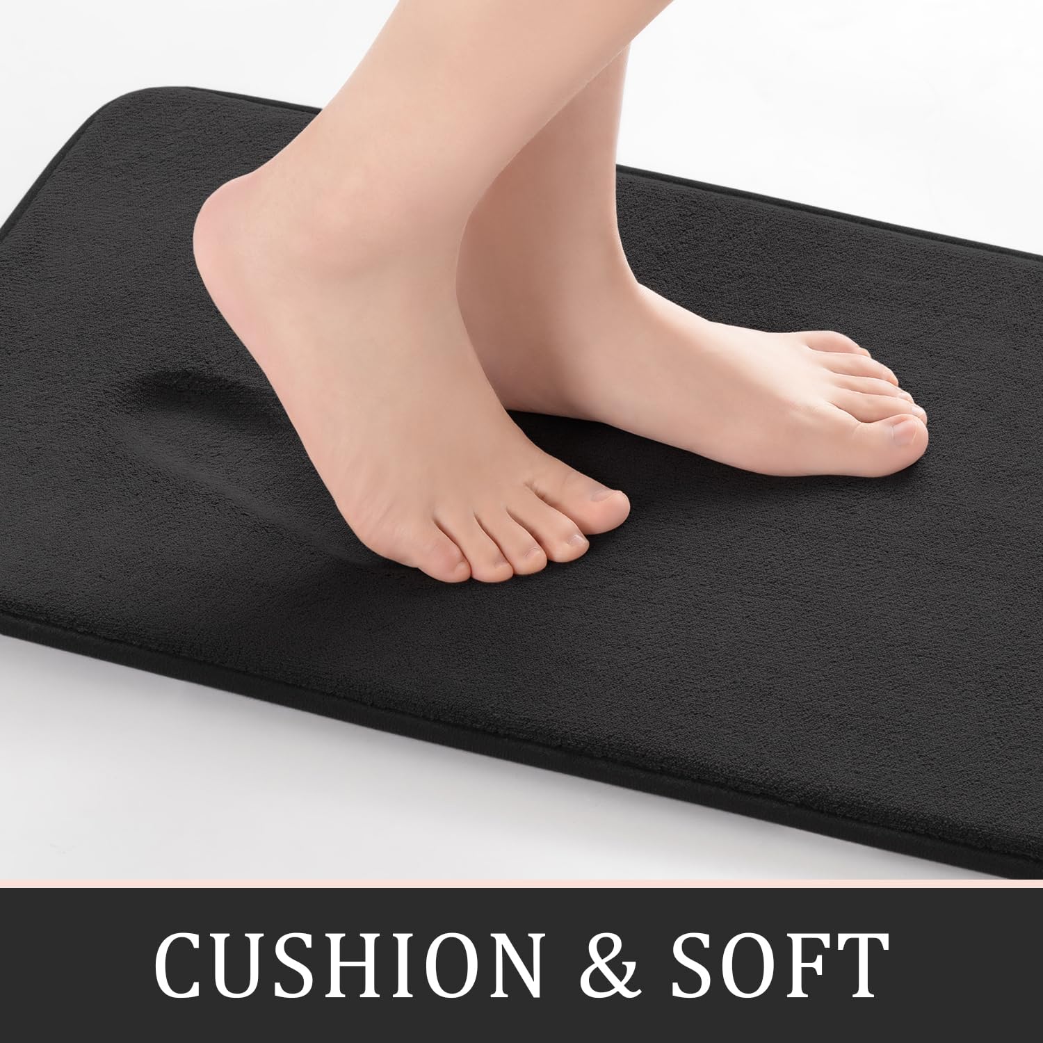 YIHOUSE 24x20 U-shaped rug near vanity for full coverage